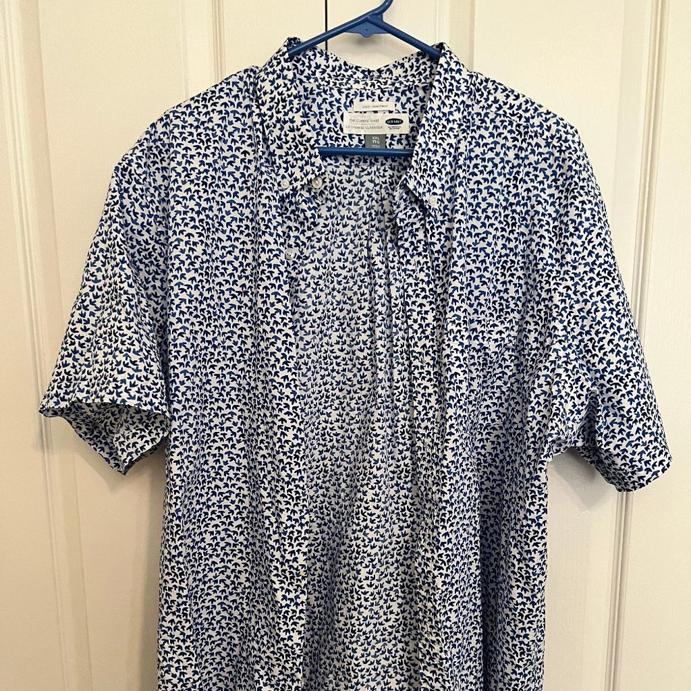 Old Navy Blue and White Shirt Slim Fit
